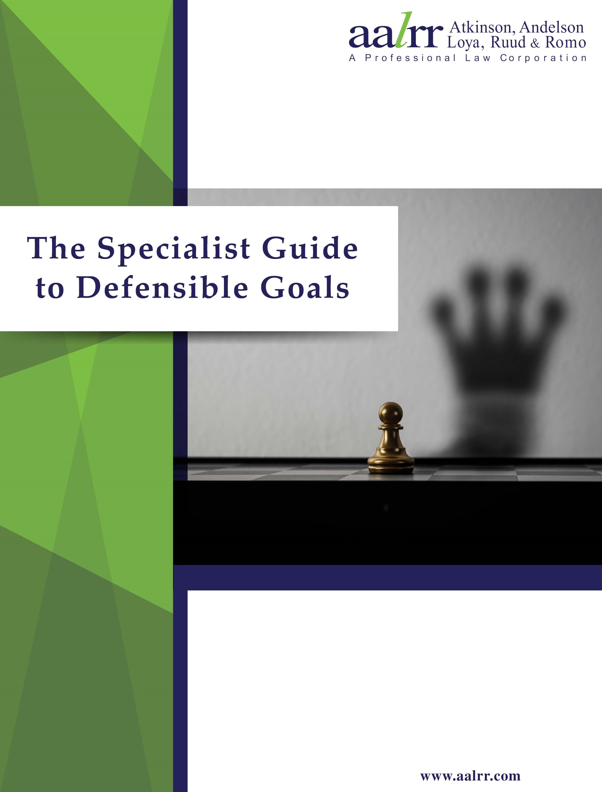 Defensible Goals Book Cover